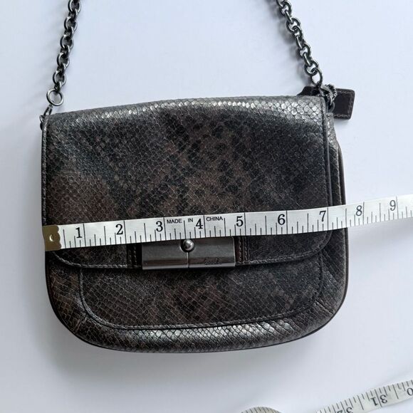 Coach Kristin Python Embossed Crossbody Bag w/ Detachable Chain Strap - Picture 15 of 16